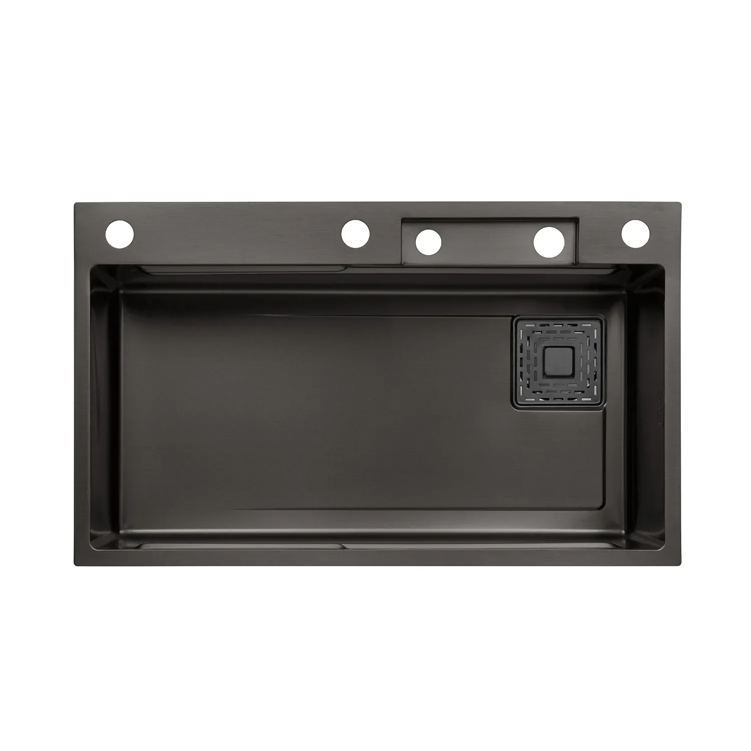 Кухонная мойка Kroner KRP Schwarze - SET7545HM PVD (3.0/0.8 мм) - Фото 3