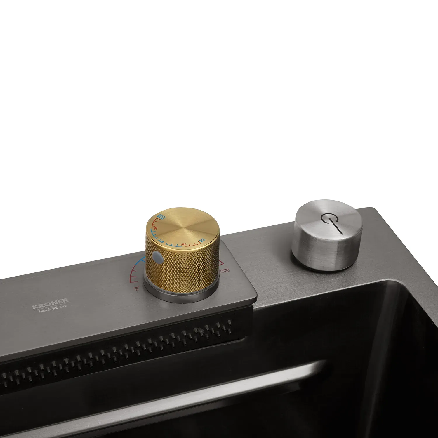 Кухонная мойка Kroner KRP Schwarze - SET7545HM PVD (3.0/0.8 мм) - Фото 9