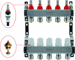 Колектор Hazer 1' х 5 з витратомірами