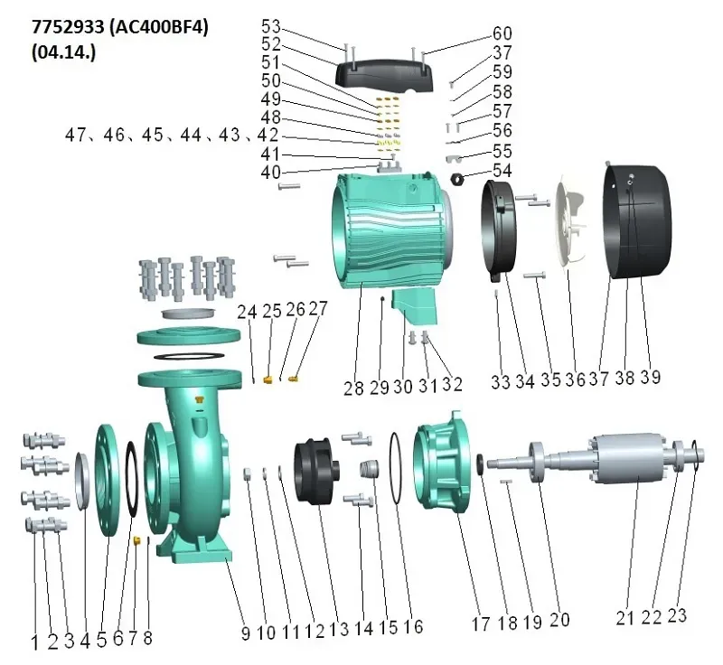 Насос для полива LEO (Aquatica) 7752933 4,0кВт 1600л/мин (3 фазы) - Фото 3