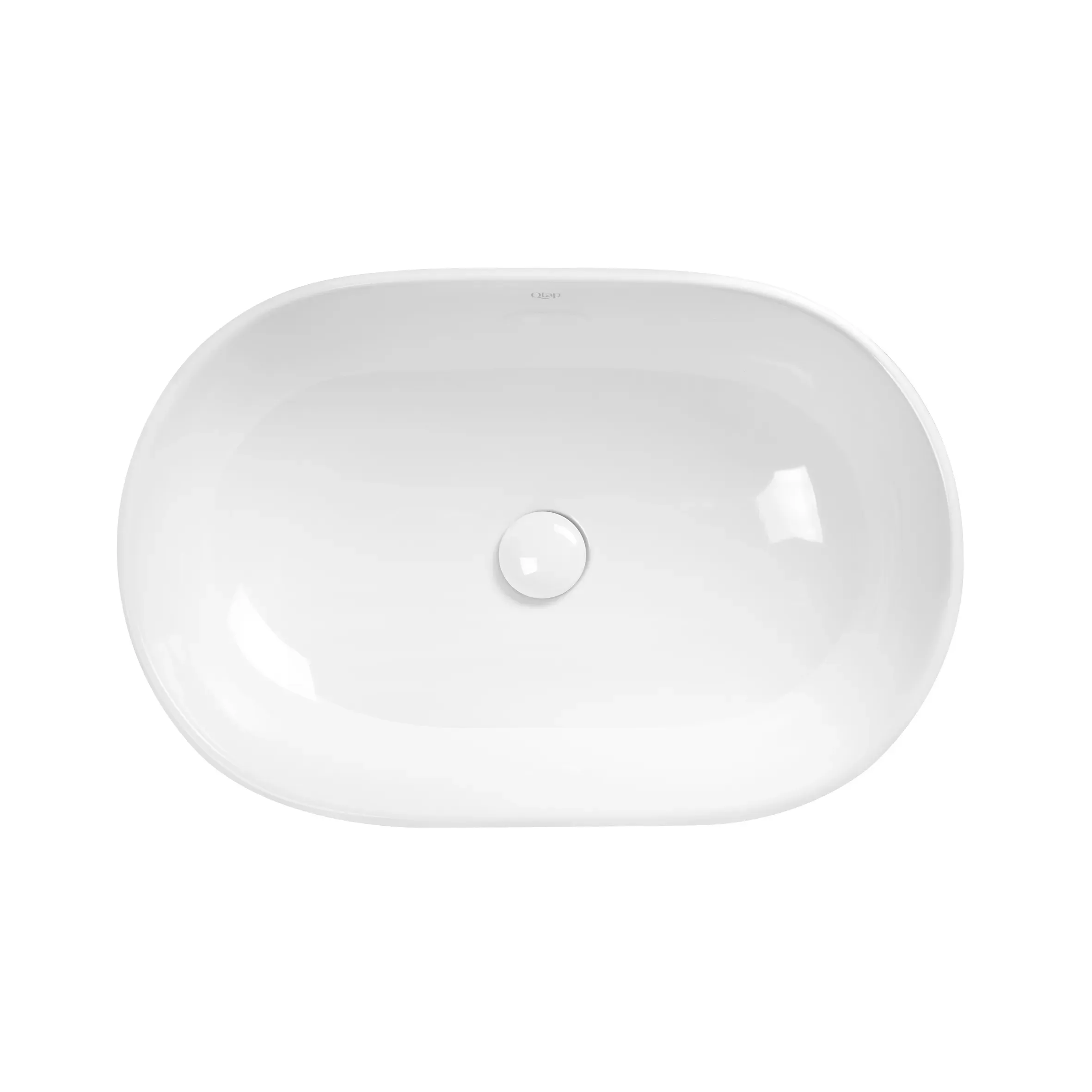 Раковина-чаша Qtap Leo 585х380х180 White з донним клапаном QT1111A028W