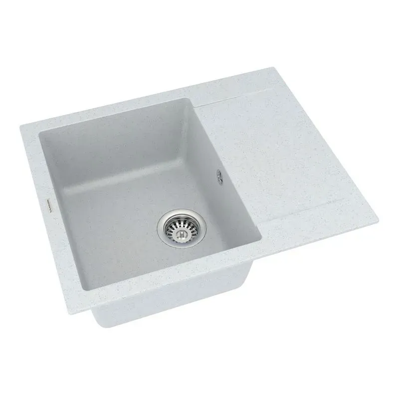 Кухонная мойка VANKOR Orman OMP 02.61 White stone + сифон VANKOR - Фото 2