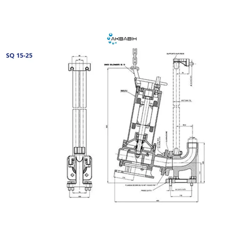 Швидкозйомне коліно для установки в стічних колодязях для Speroni SQ 15-1,1; SQ 25-1,5; SQ 25-2,2 - Фото 2