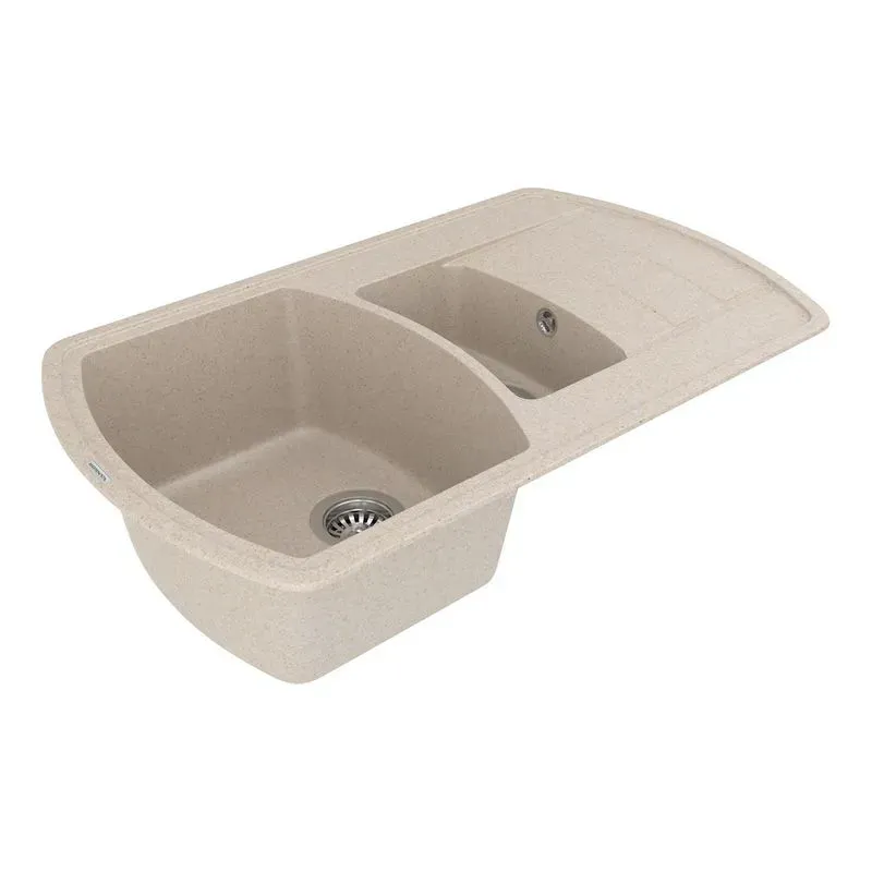 Кухонная мойка VANKOR Norton NMP 04.86 Beige + сифон автомат VANKOR - Фото 3