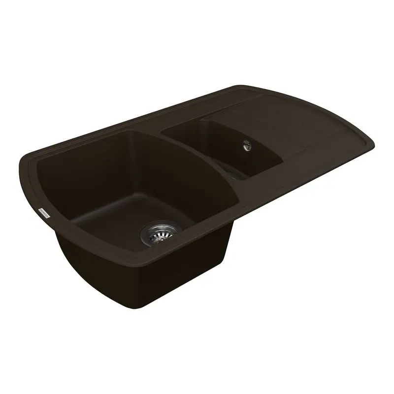 Кухонная мойка VANKOR Norton NMP 04.86 Chocolate + сифон автомат VANKOR - Фото 3