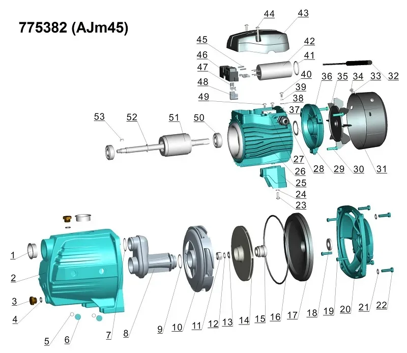 Насос поверхностный центробежный LEO (Aquatica) 775382 0,45 кВт - Фото 3