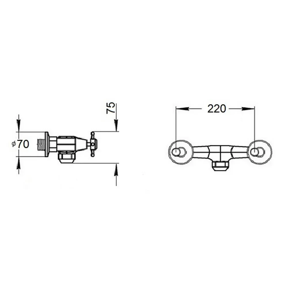 Змішувач для душової кабіни Q-tap Liberty ORO 363 - Фото 2
