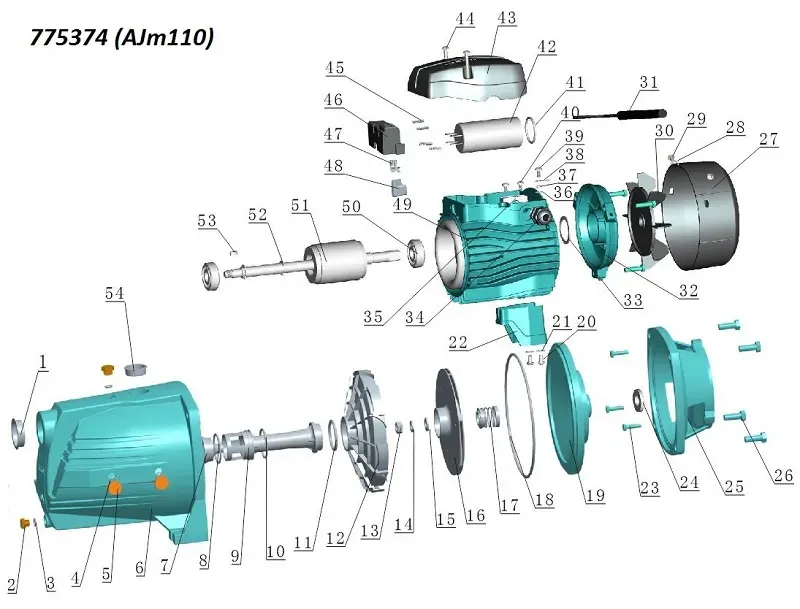 Насос поверхностный центробежный LEO (Aquatica) 775374 1,1 кВт - Фото 3