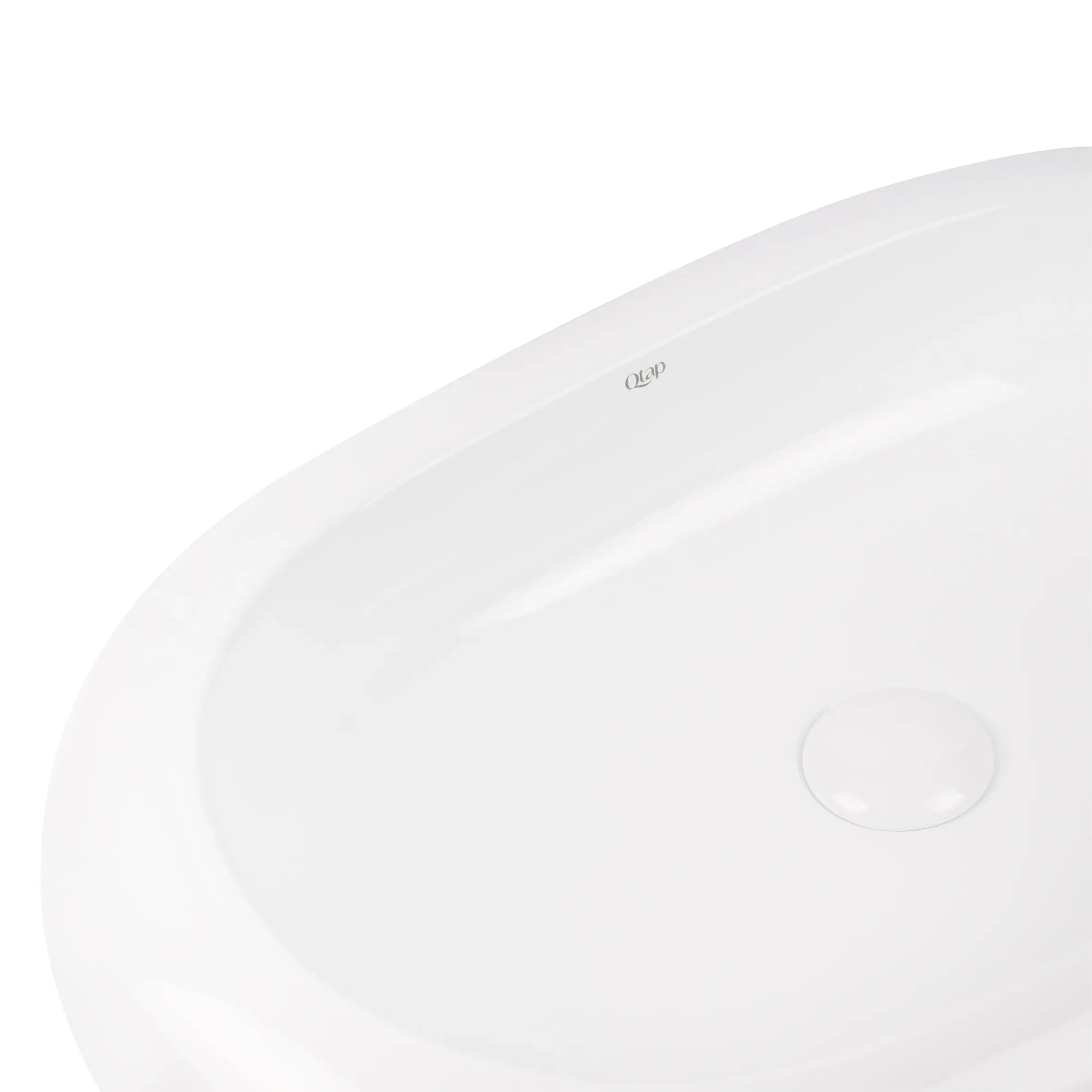 Раковина-чаша Qtap Robin 635x420x105 White с донным клапаном QT13113075W - Фото 5