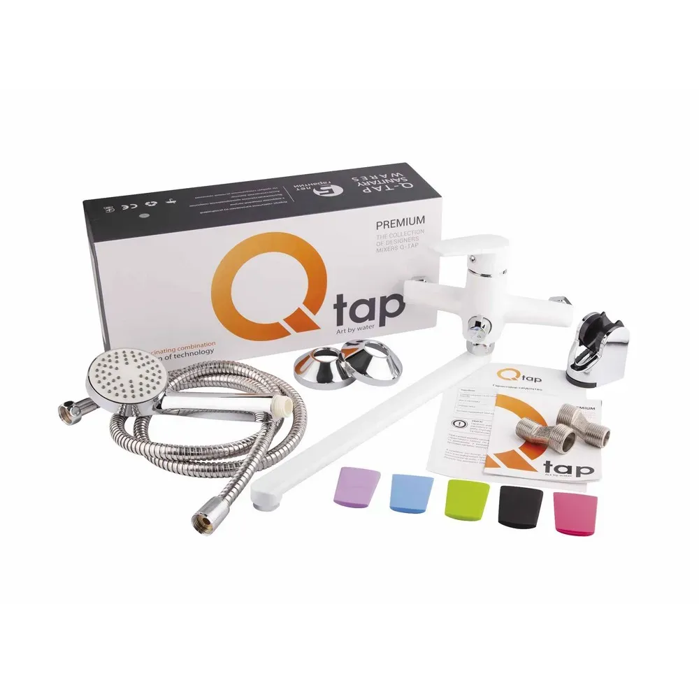 Змішувач для ванни Q-tap Polaris WHI 005 NEW (довг. ніс) - Фото 5