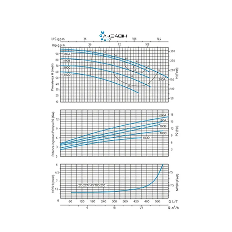 Насос двоступеневий відцентровий Speroni 2C 25/180А (3 кВт) (3Ф) - Фото 2
