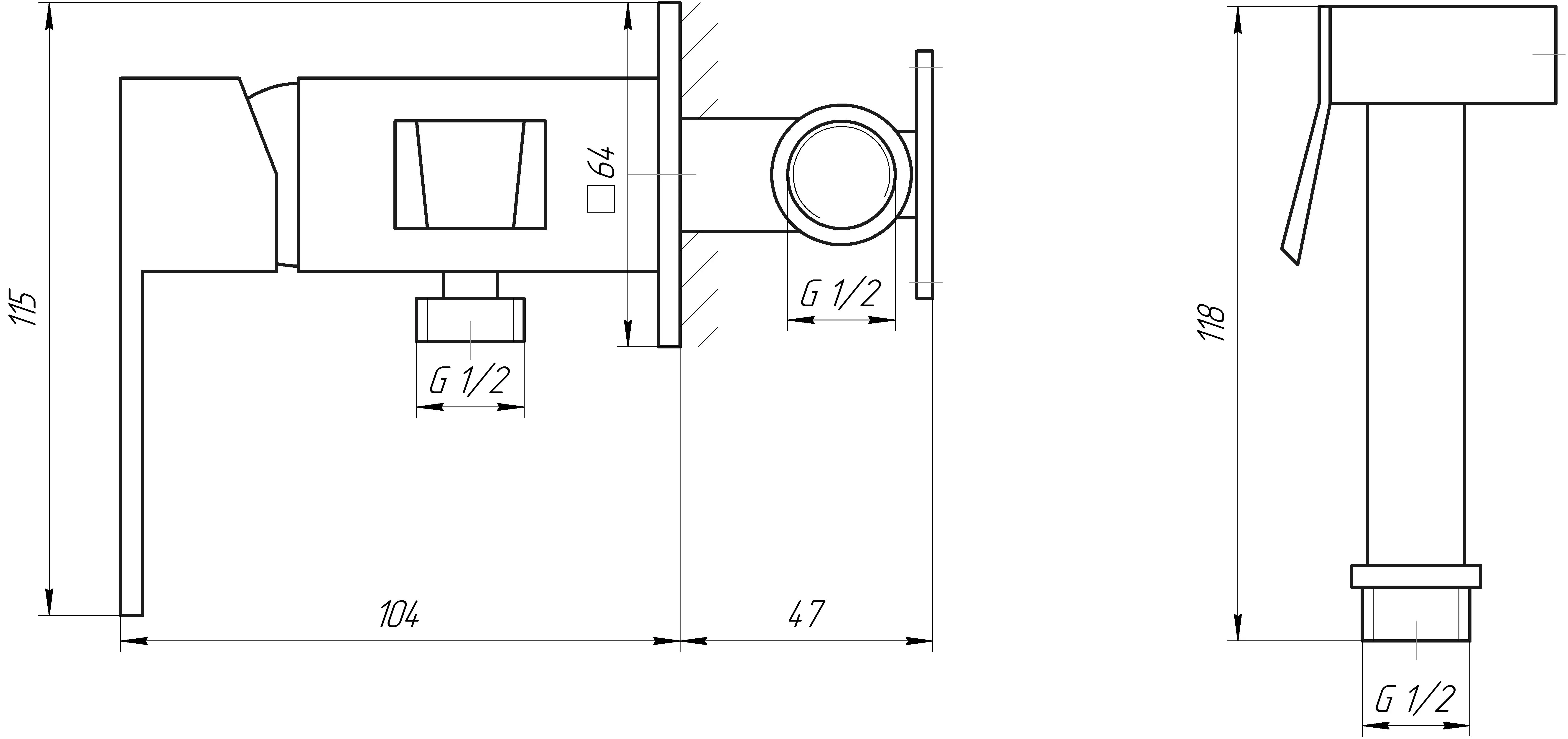 Змішувач вбудованого монтажу Topaz Odiss TO 18106-H52 - Фото 2