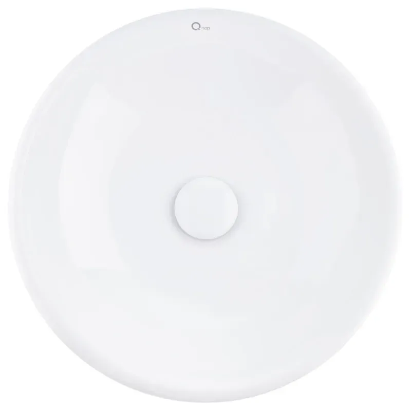 Умывальник-чаша накладной Q-tap Owl WHI 415/F008 Ø405 мм с донным клапаном - Фото 3