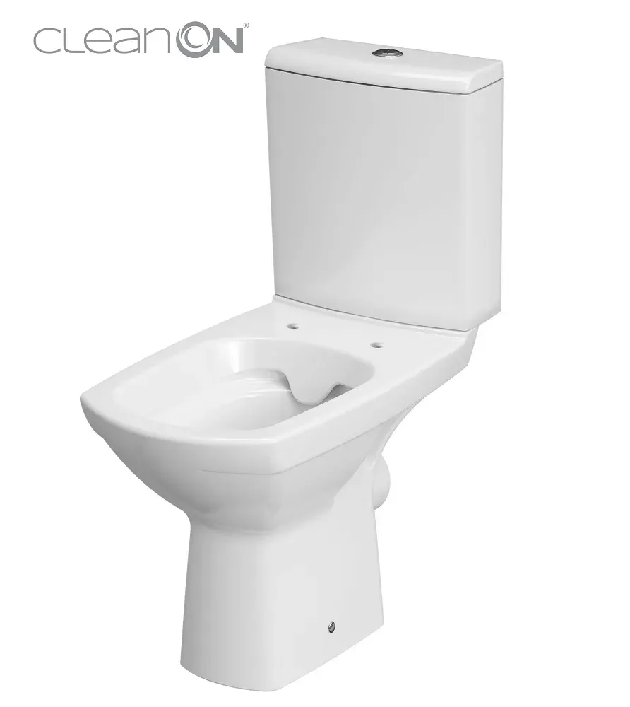 Унітаз Cersanit CARINA 011 CLEAN ON (NEW) безобідковий, Кришка Дюропласт Мікроліфт - Фото 3