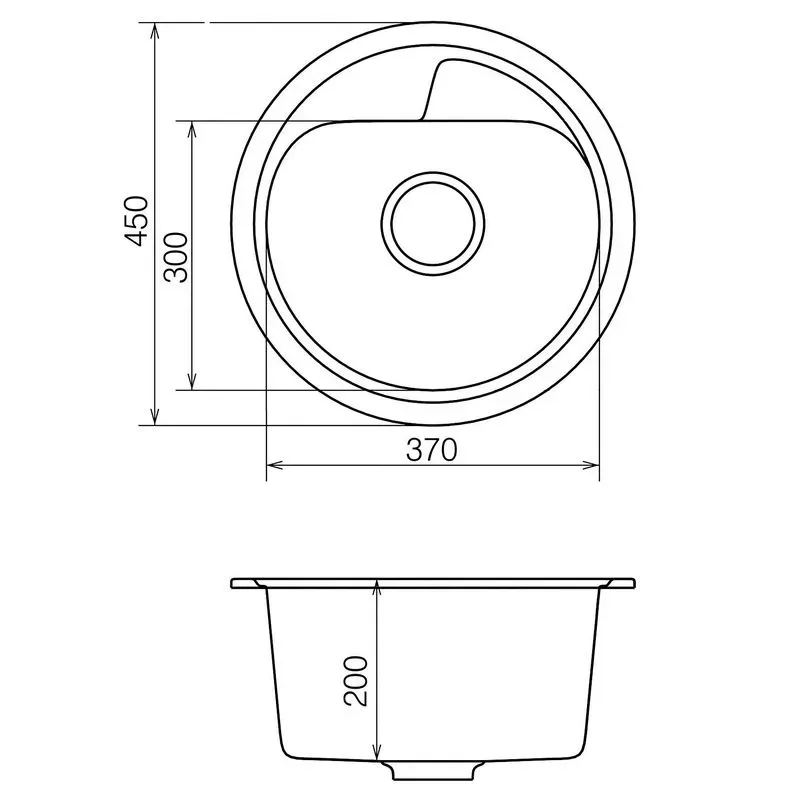 Кухонная мойка VANKOR Polo PMR 01.44 Gray + сифон VANKOR - Фото 4