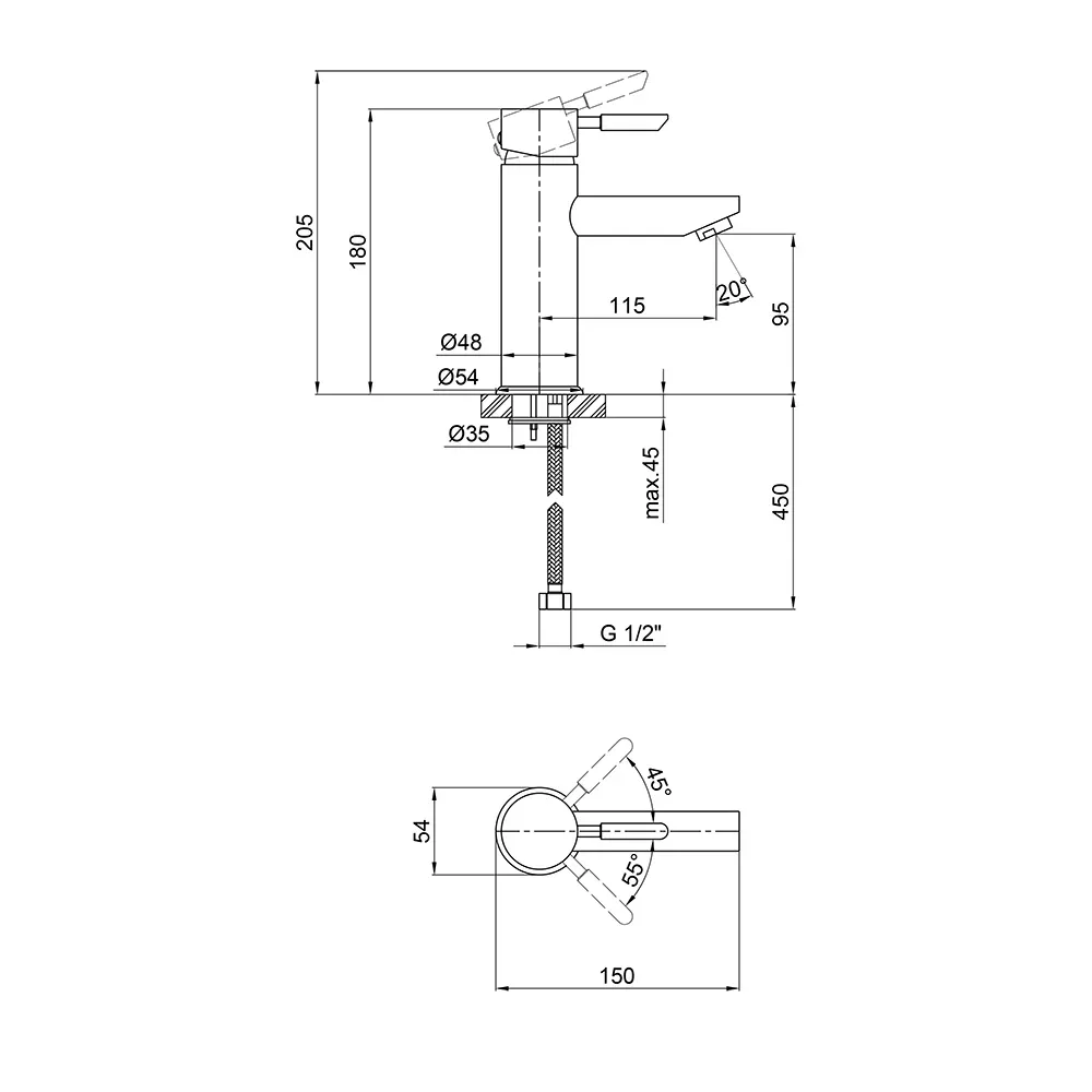 Змішувач для умивальника Q-tap Elit СRM 001 - Фото 2