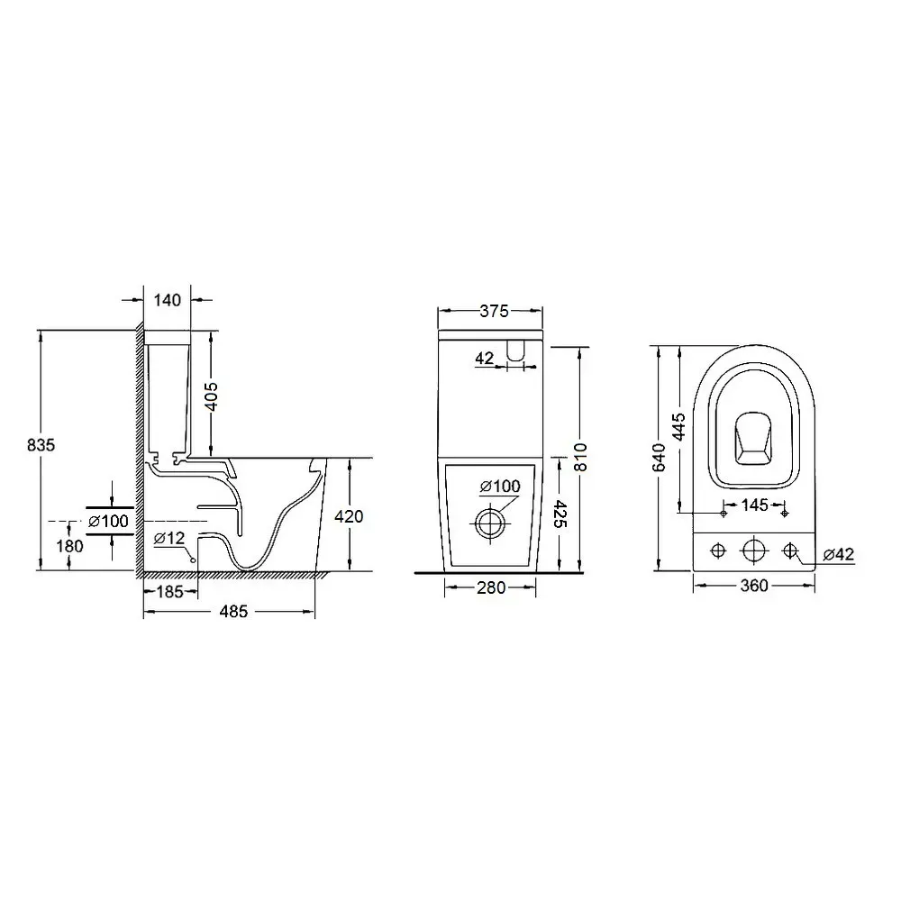 Унітаз-компакт Qtap Stork без дополнительных компонентов Soft-close QT15222178W - Фото 2