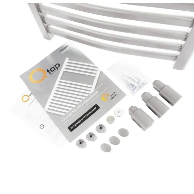 Рушникосушка Q-Tap Dias (SIL) 800 х 500 P15 HY - Фото 3