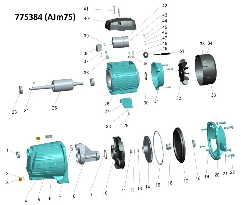 Насос поверхностный центробежный LEO (Aquatica) 775384 0.75 кВт - Фото 4