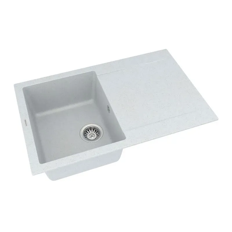 Кухонная мойка VANKOR Orman OMP 02.78 White stone + сифон VANKOR - Фото 2