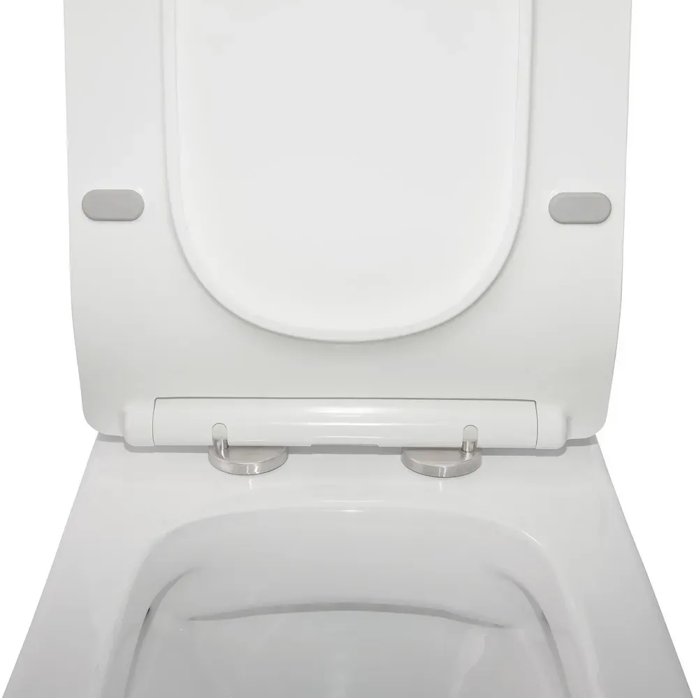 Унітаз-компакт Qtap Crow безобідковий з сідінням Soft-close QT05222170W - Фото 7