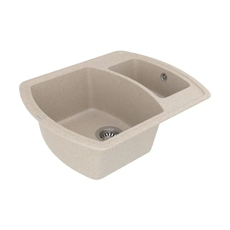 Кухонная мойка VANKOR Norton NMP 03.63 Beige + сифон автомат VANKOR - Фото 3