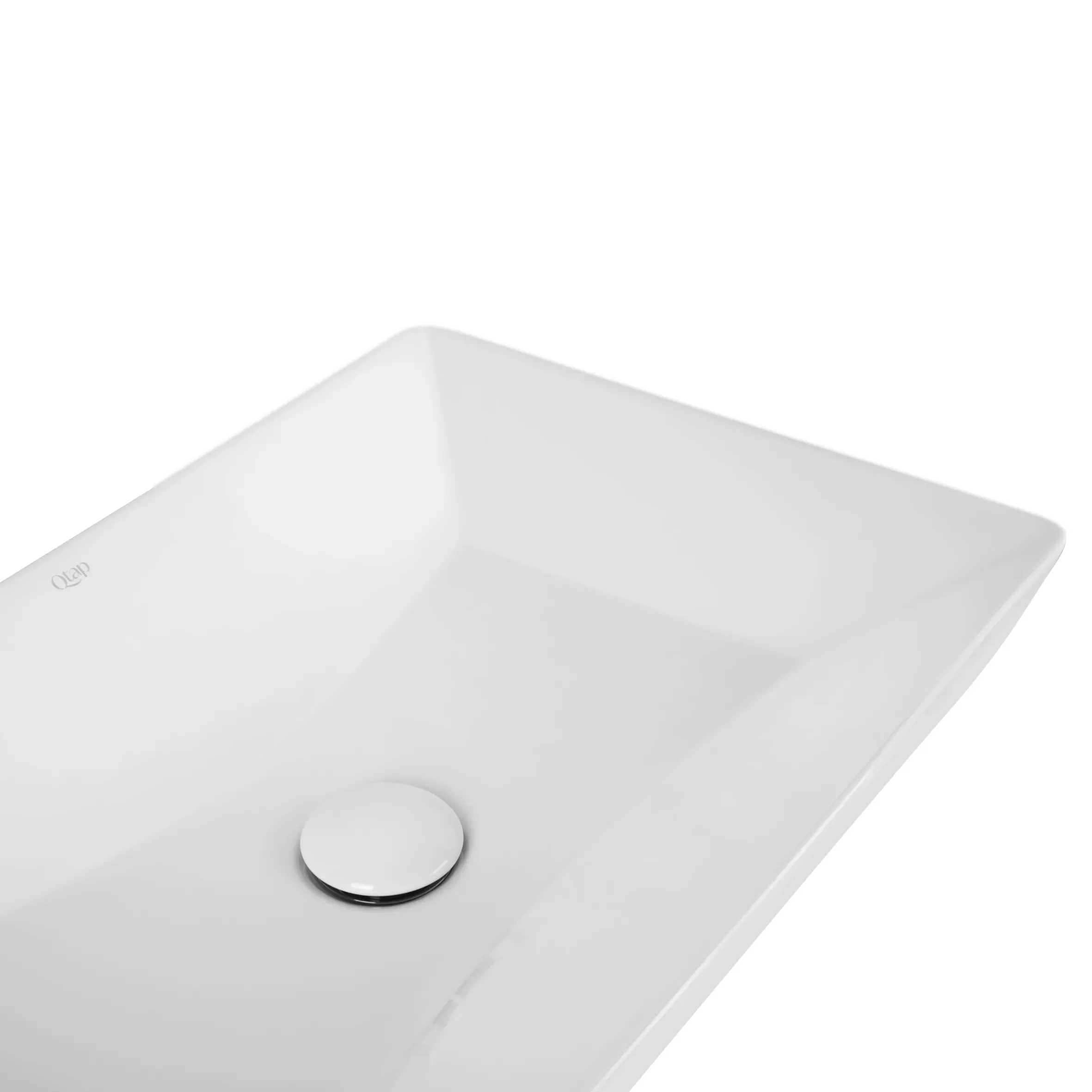 Раковина Qtap Crow 558х372х145 White с донным клапаном QT0511L739W - Фото 5