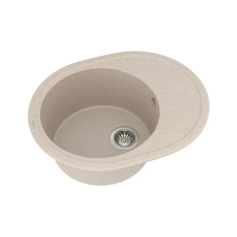 Кухонная мойка VANKOR Sity SMO 02.61 Beige + сифон VANKOR - Фото 2