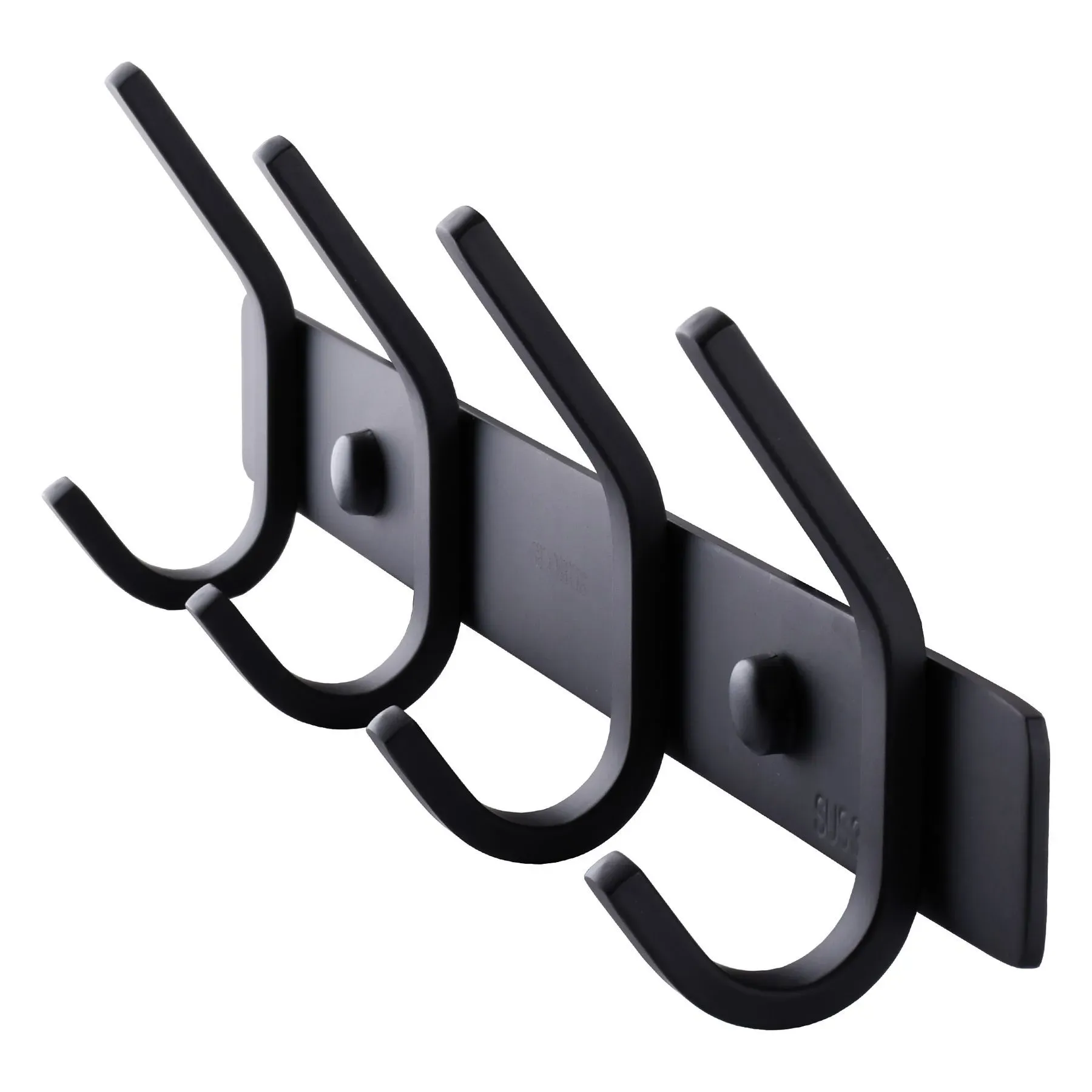 Планка з гачками Globus Lux BQ 9435-4 четверний чорна - Фото 2