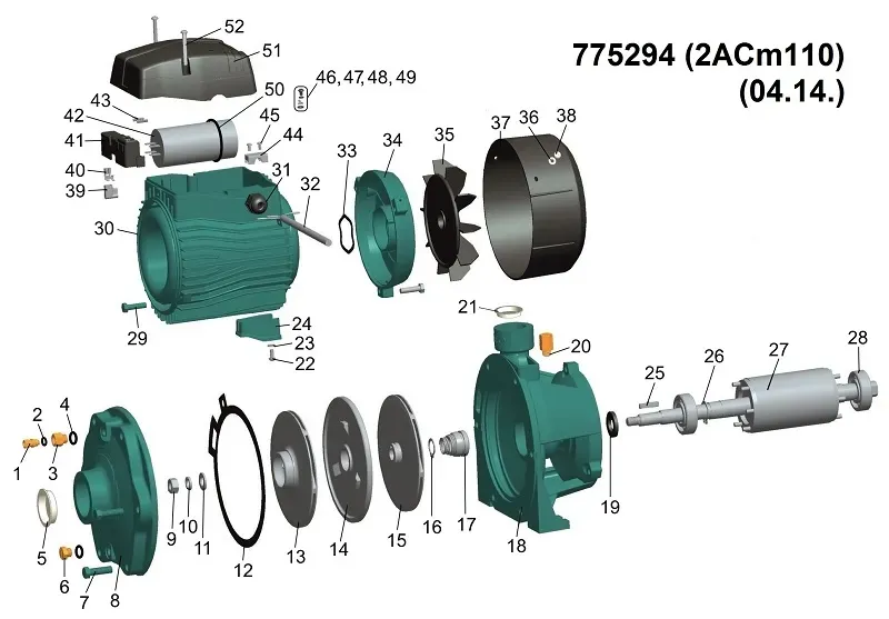 Насос для поливу багатоступеневий LEO (Aquatica) 775294 1,1 кВт 140 л/хв - Фото 2