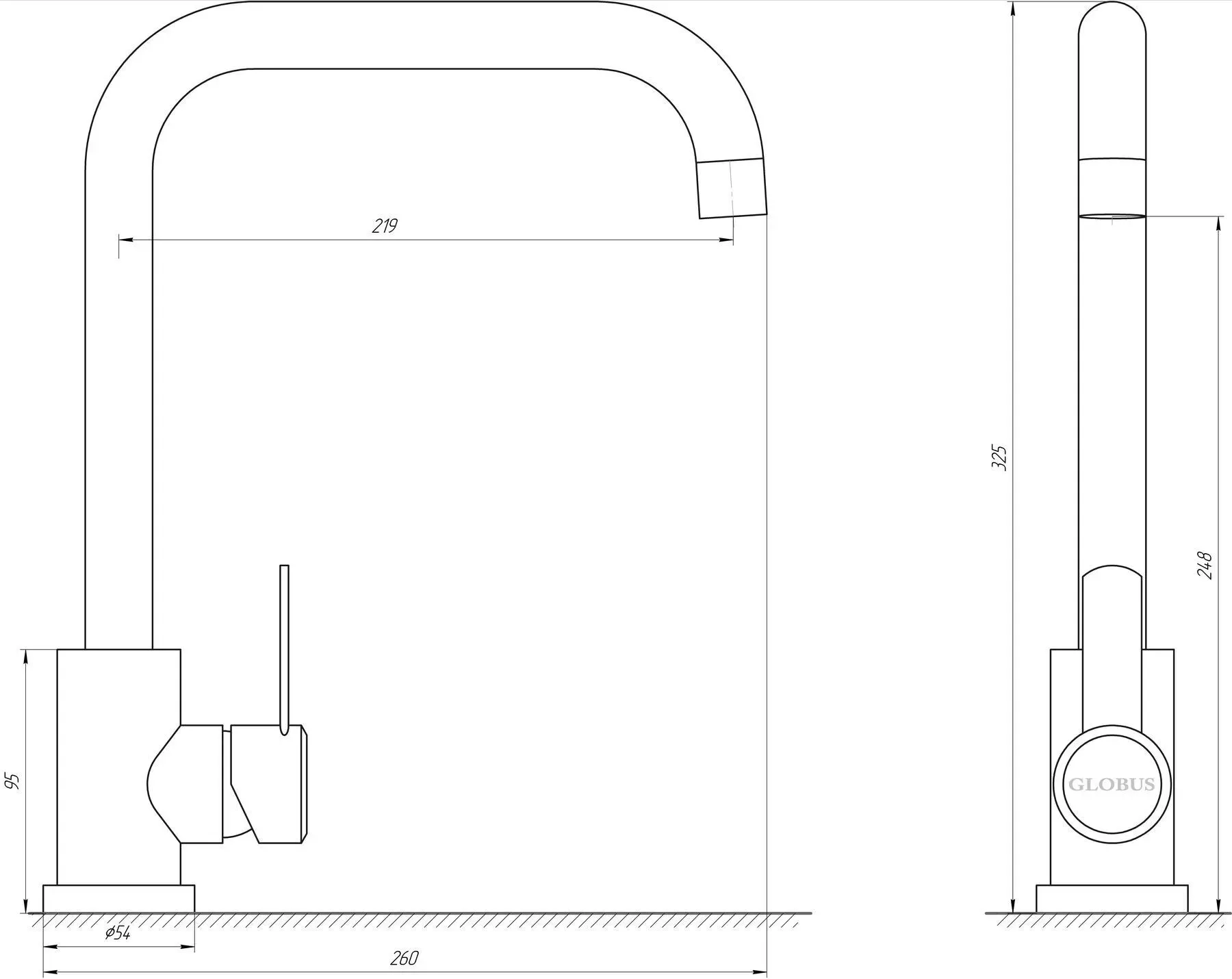 Смеситель на кухню Globus Lux WIEN SUS2-203L - Фото 3