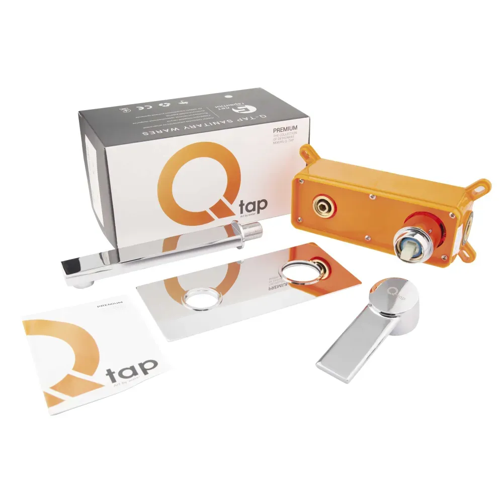 Змішувач для умивальника вбудованого монтажу Q-tap Form CRM 001B - Фото 5