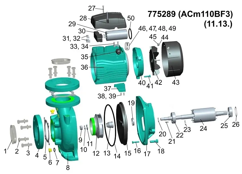 Насос для полива LEO (Aquatica) 775289 1,1кВт 900 л/мин - Фото 3