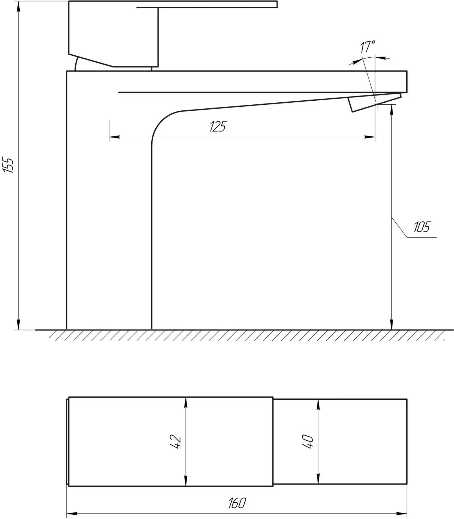 Змішувач для умивальника Globus Lux SHS-101M - Фото 2