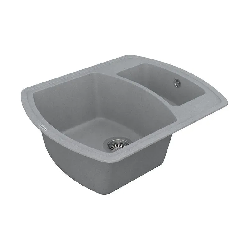 Кухонна мийка VANKOR Norton NMP 03.63 Gray + сифон автомат VANKOR - Фото 3
