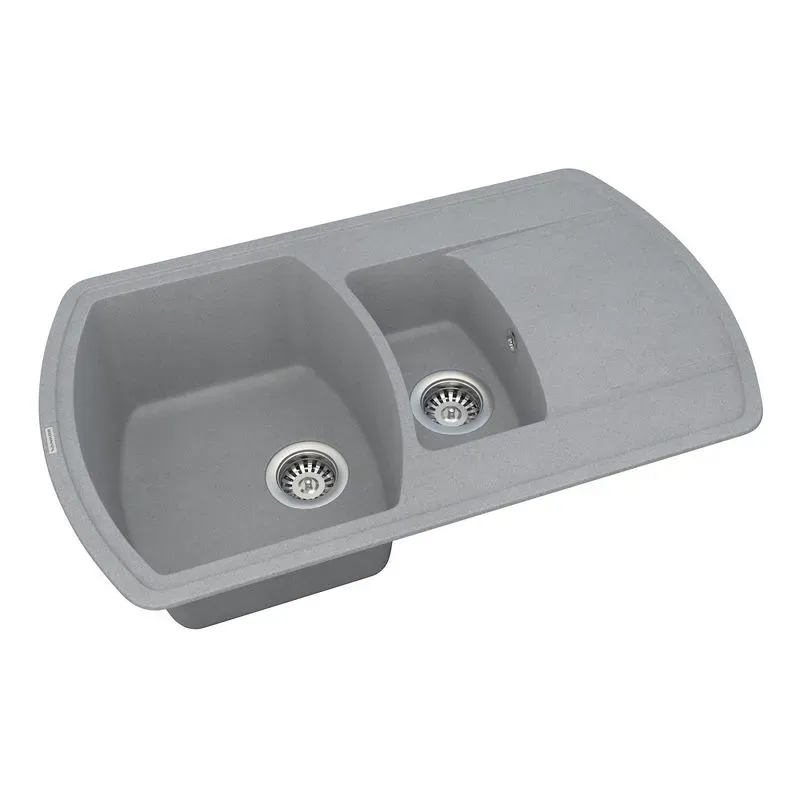 Кухонная мойка VANKOR Norton NMP 04.86 Gray + сифон автомат VANKOR - Фото 2