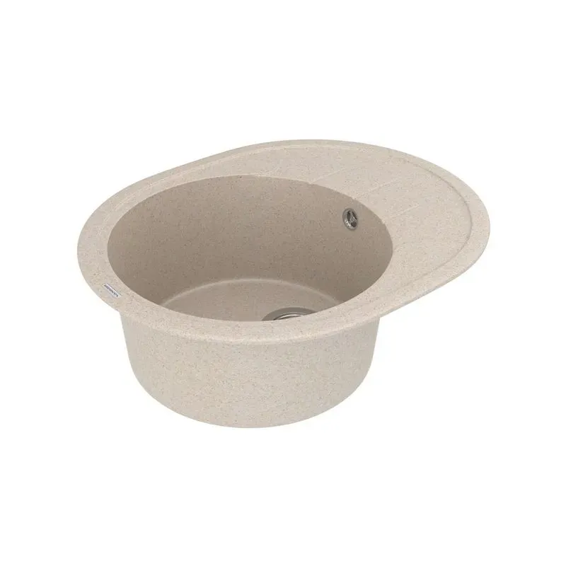 Кухонная мойка VANKOR Sity SMO 02.61 Beige + сифон VANKOR - Фото 3