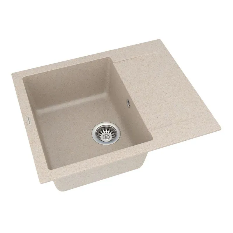 Кухонна мийка VANKOR Orman OMP 02.61 Beige + сифон VANKOR - Фото 2