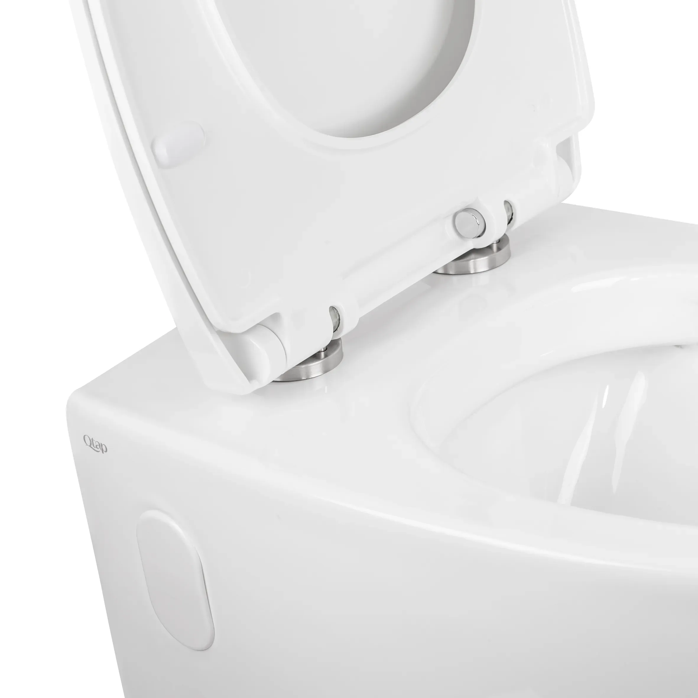 Унитаз подвесной Qtap Leo безобедочный с сиденьем Soft-close QT11331002ERW - Фото 6