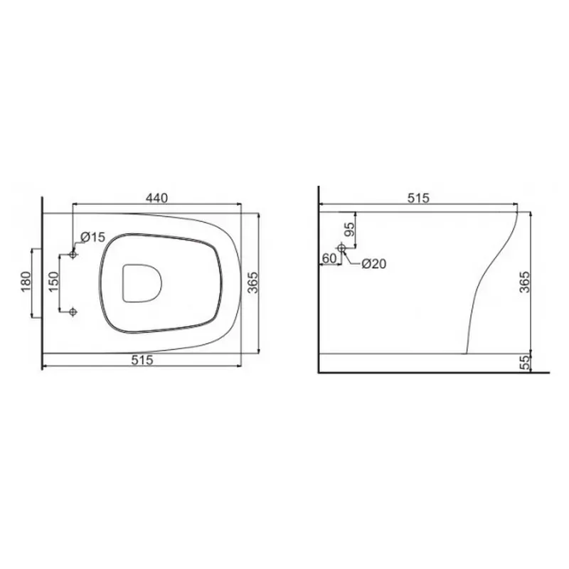 Унитаз подвесной Devit Iven 3120141 безободковый, сиденье дюропласт Soft-Close - Фото 2