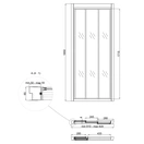 Душевые двери в нишу Qtap Unifold CRM208.C4 78-81x185 см, стекло Clear 4 мм, покрытие CalcLess - Фото 2