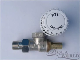 Клапан термостат. 15 мм угловой с термогол. RTL AW